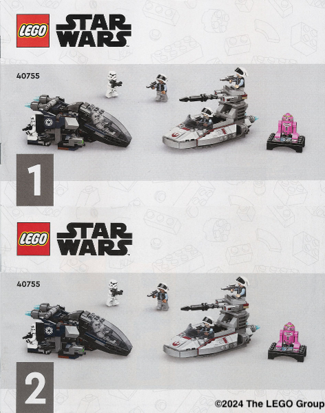 LEGO® Imperial Dropship vs. Rebel Scout Speeder 40755
